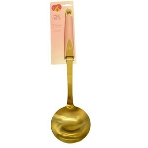 Paris Hilton Gold Stainless‎ Steel Ladle Soft Grip Handle Pink Heart Charm